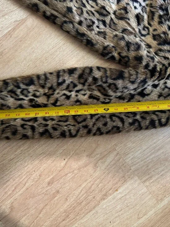 Abercrombie & Fitch Leopard Print Faux Fur Coat - Picture 4 of 6